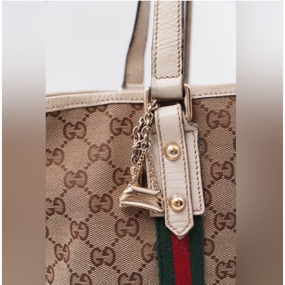 Authentic Gucci Sherry line Small tote with horsebit Interior with GUCCI - Picture 4 of 16